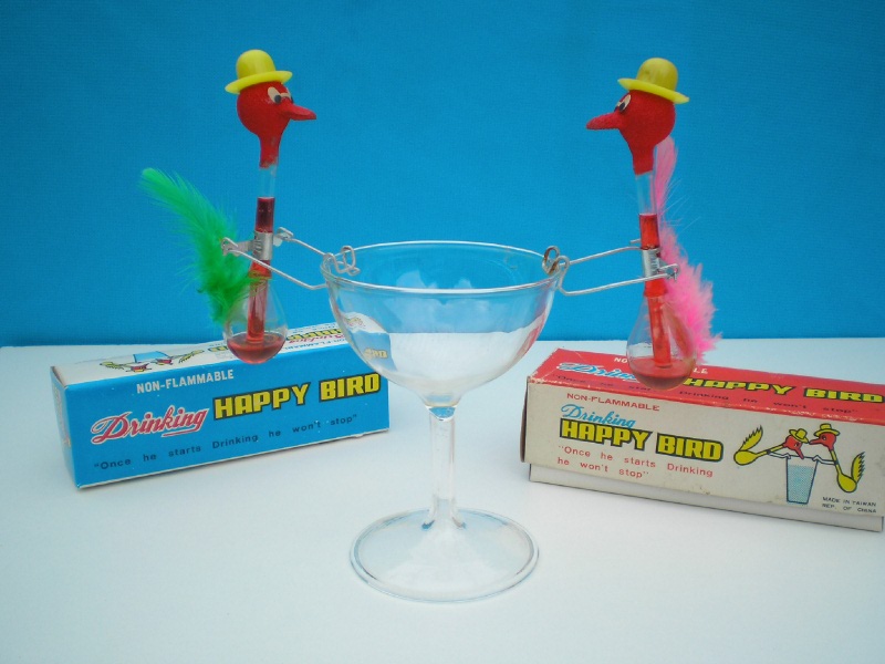 drinking happy bird